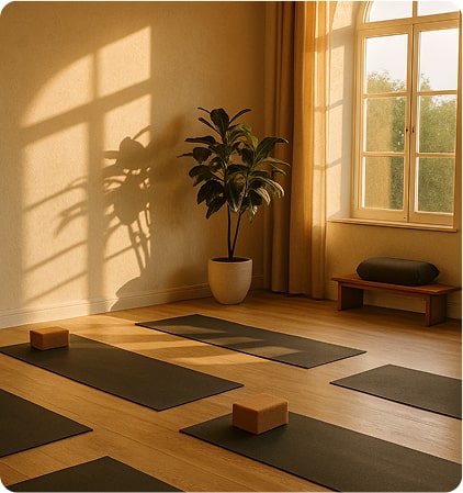 Empty yoga studio
