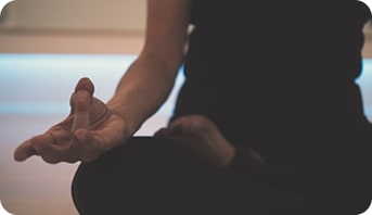 Hand mudra in meditation